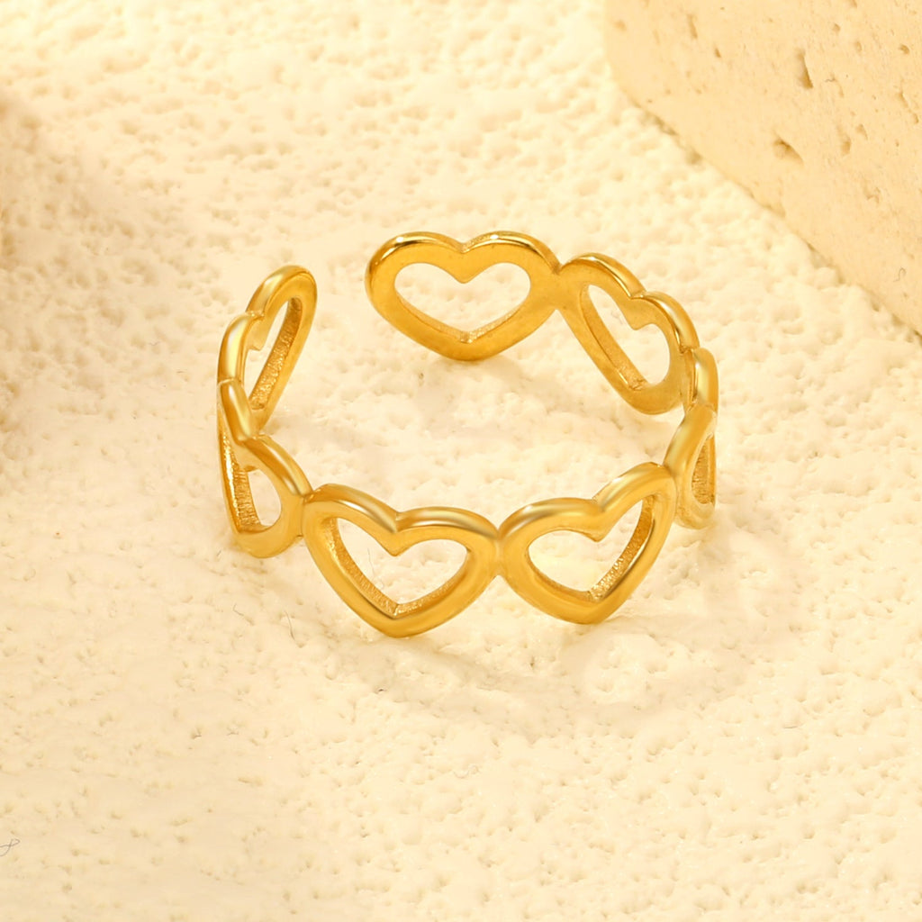 Vintage Matte Golden Adjustable Ring