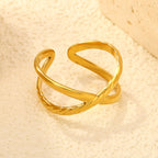 Hoogwaardige gouden open ring