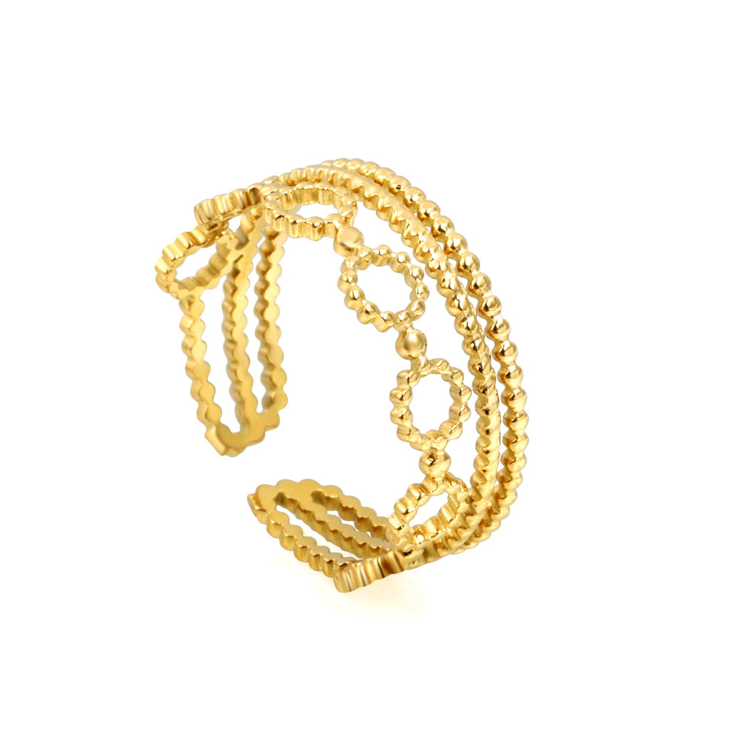 RVS Wispy Triple Opening Ring