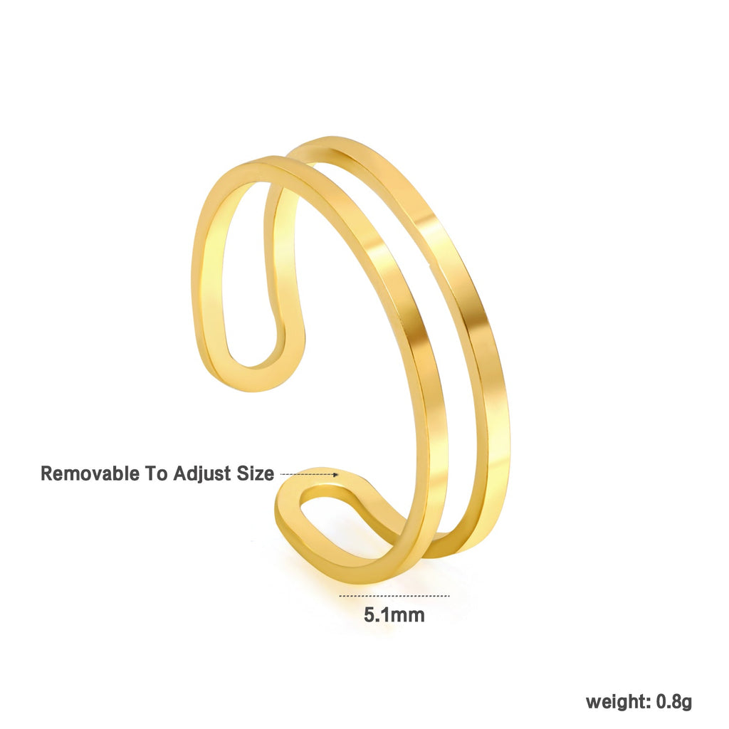 Dubbellaagse ring van roestvrij staal