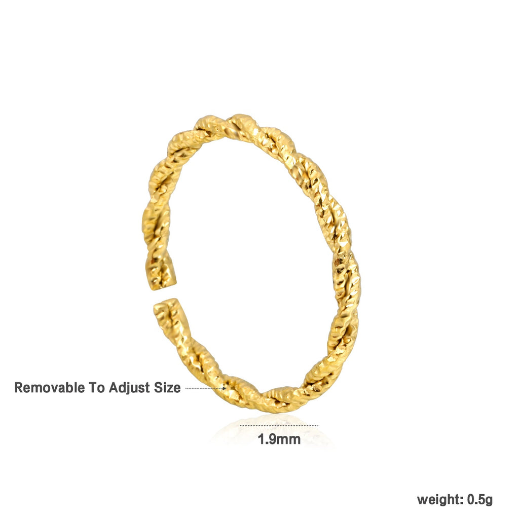 Draaiende gedraaide open ring