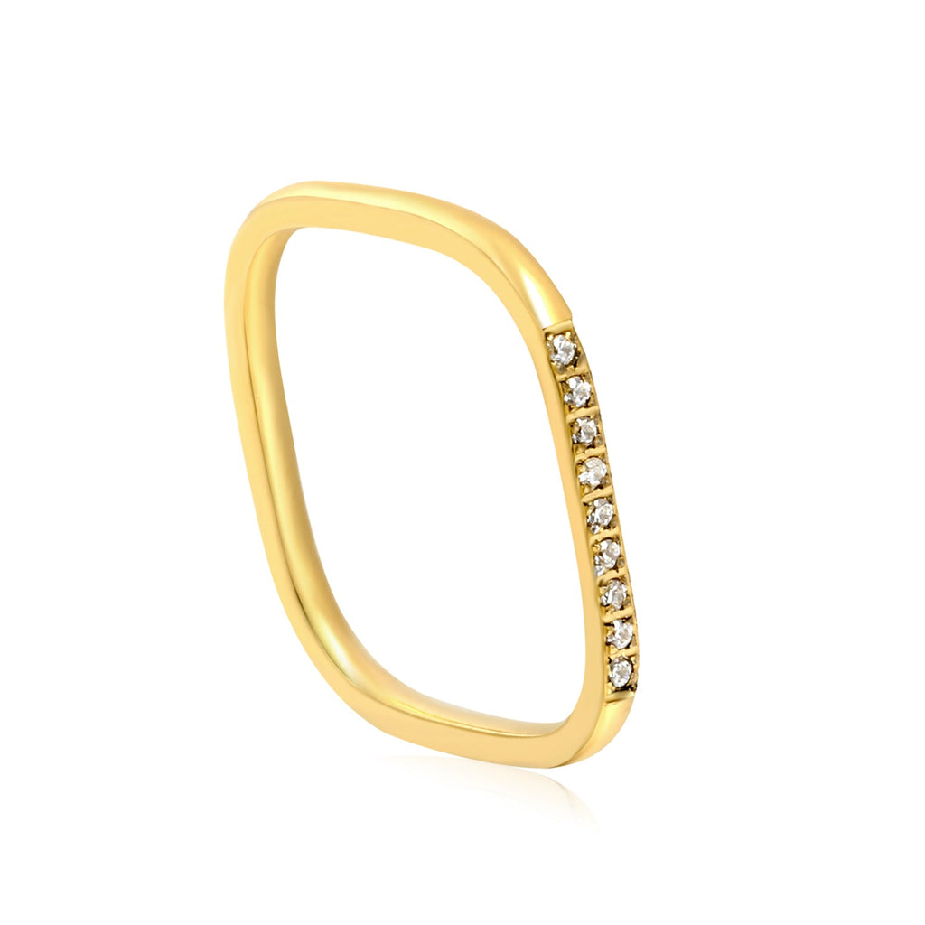 Minimalistische diamanten ring