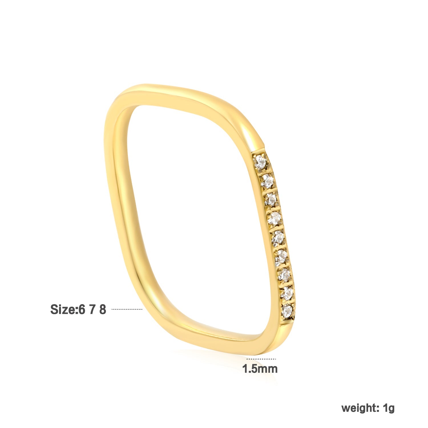 Minimalistische diamanten ring