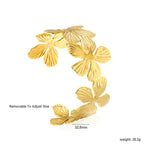 Wijd open gouden zachte armband