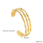 Bracelet souple grand ouvert en or