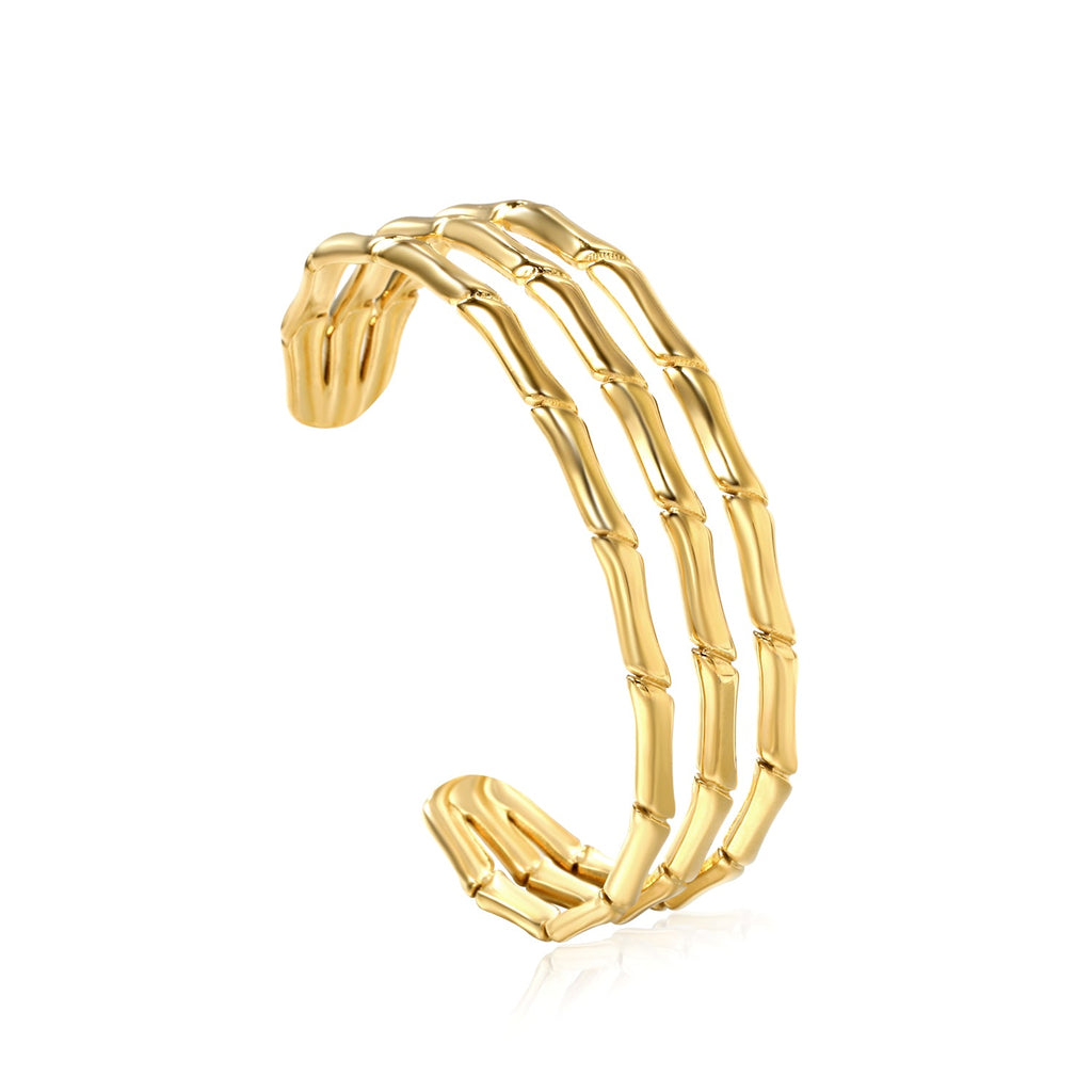 Bracelet souple grand ouvert en or