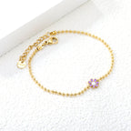 Zes-bloemblaadjes bloem olie druppel armband