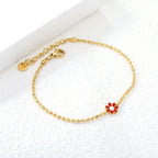 Zes-bloemblaadjes bloem olie druppel armband