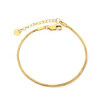 Bracelet chaîne en os de serpent carré