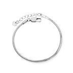 Bracelet chaîne en os de serpent carré