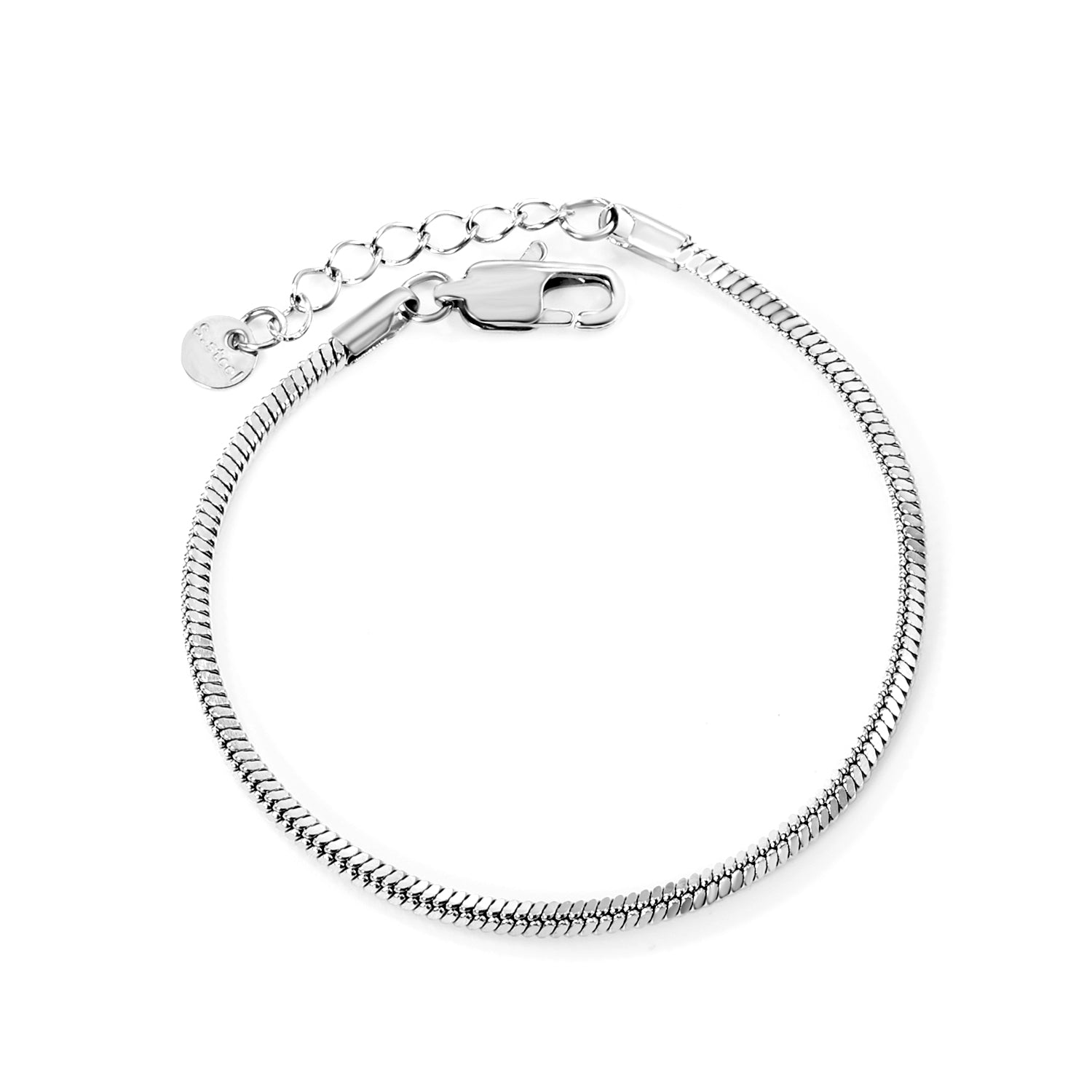 Bracelet chaîne en os de serpent carré