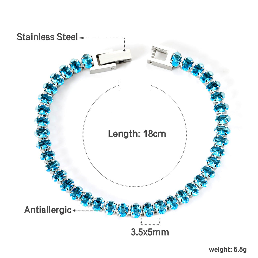 Ovale kleurrijke sluiting armband