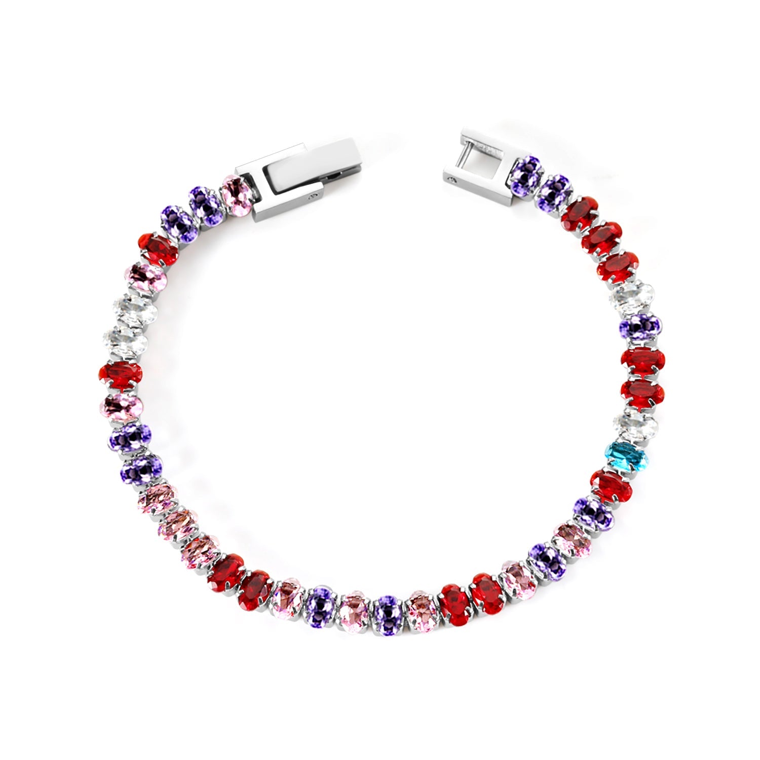 Ovale kleurrijke sluiting armband