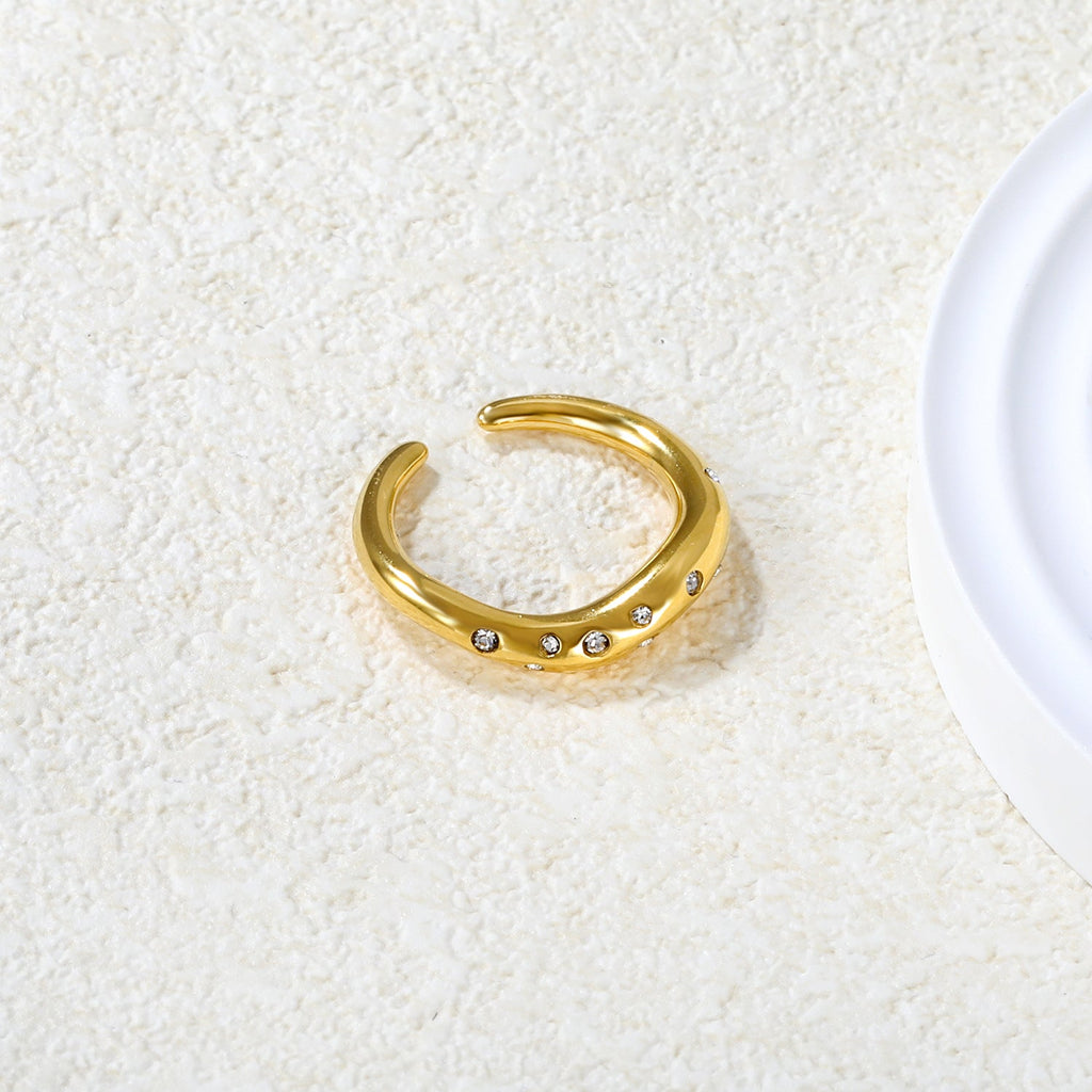 Multi-Color Flower Open Ring