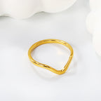 Gebogen, puntige ring van roestvrij staal