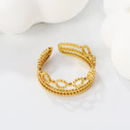 RVS Wispy Triple Opening Ring