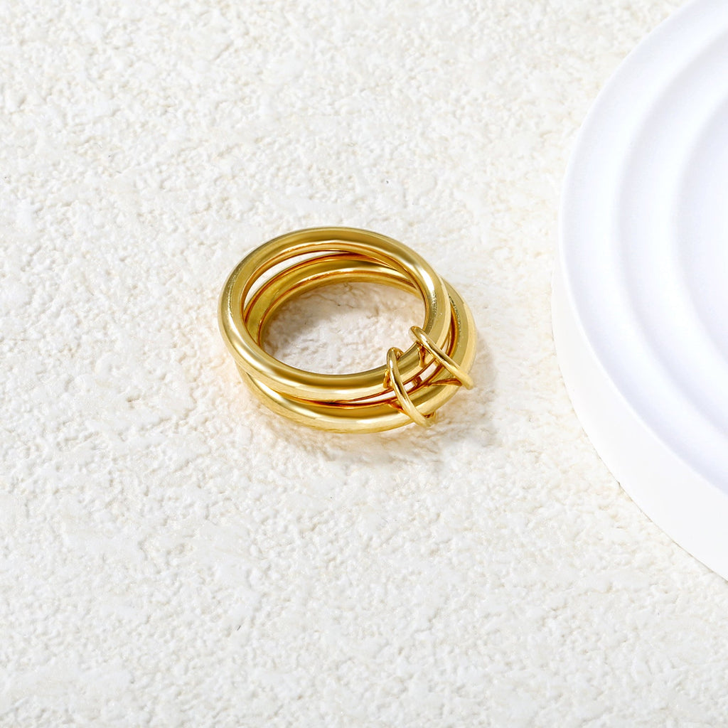 Dubbele lus verweven ring