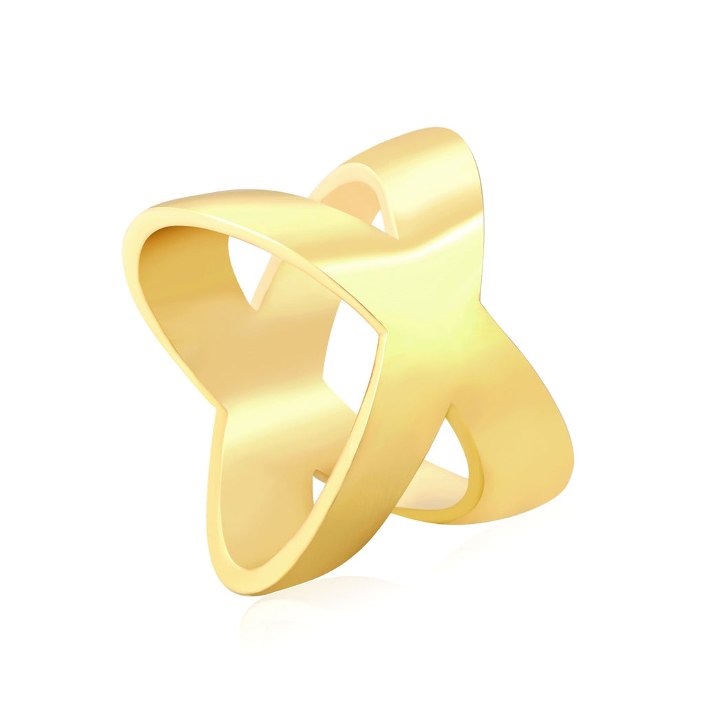 Onregelmatige gouden statement ring