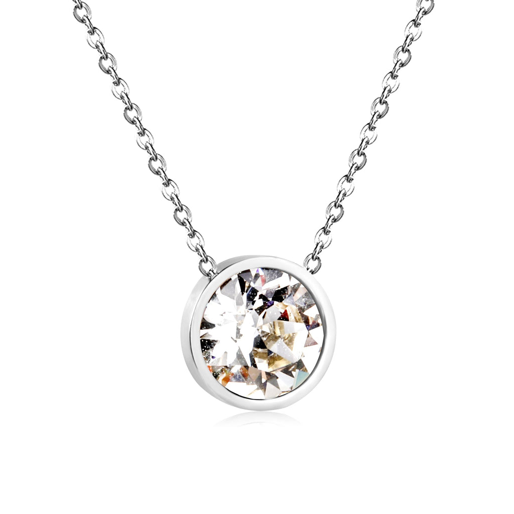Ronde veelkleurige opaal hanger ketting