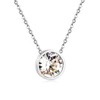 Ronde veelkleurige opaal hanger ketting