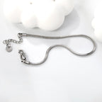 Bracelet chaîne en os de serpent carré