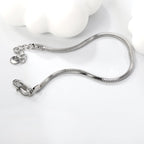 Bracelet chaîne en os de serpent carré