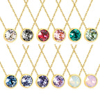 Ronde veelkleurige opaal hanger ketting