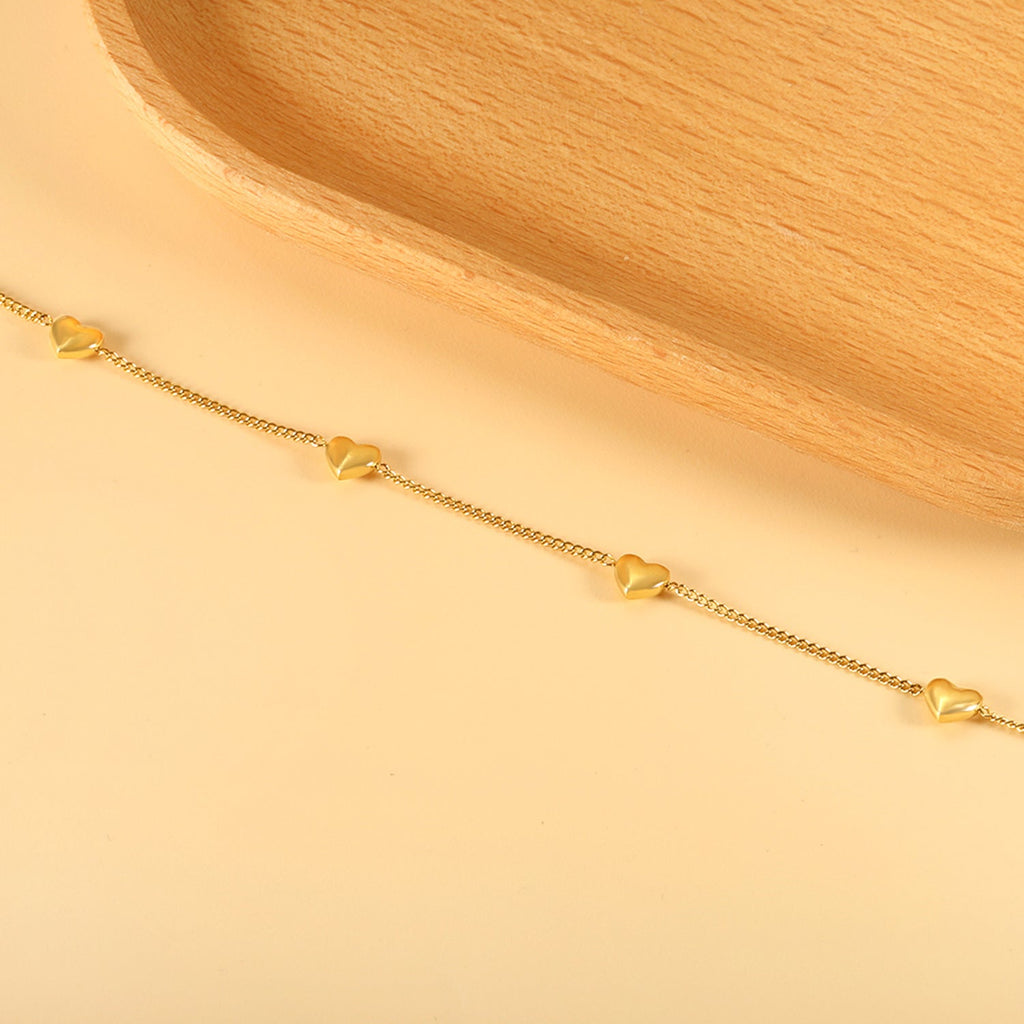 Bracelet Cœur Pêche 18+5cm