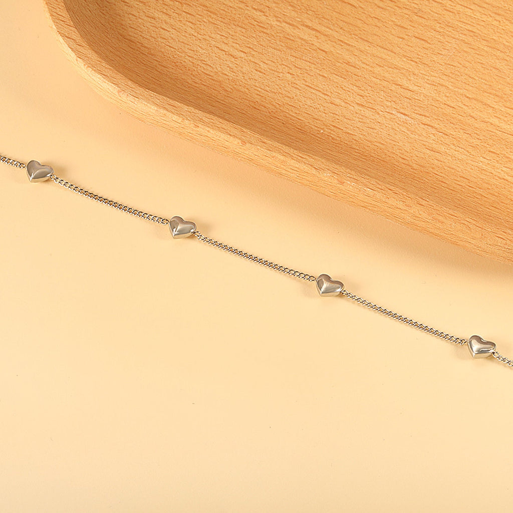 Bracelet Cœur Pêche 18+5cm