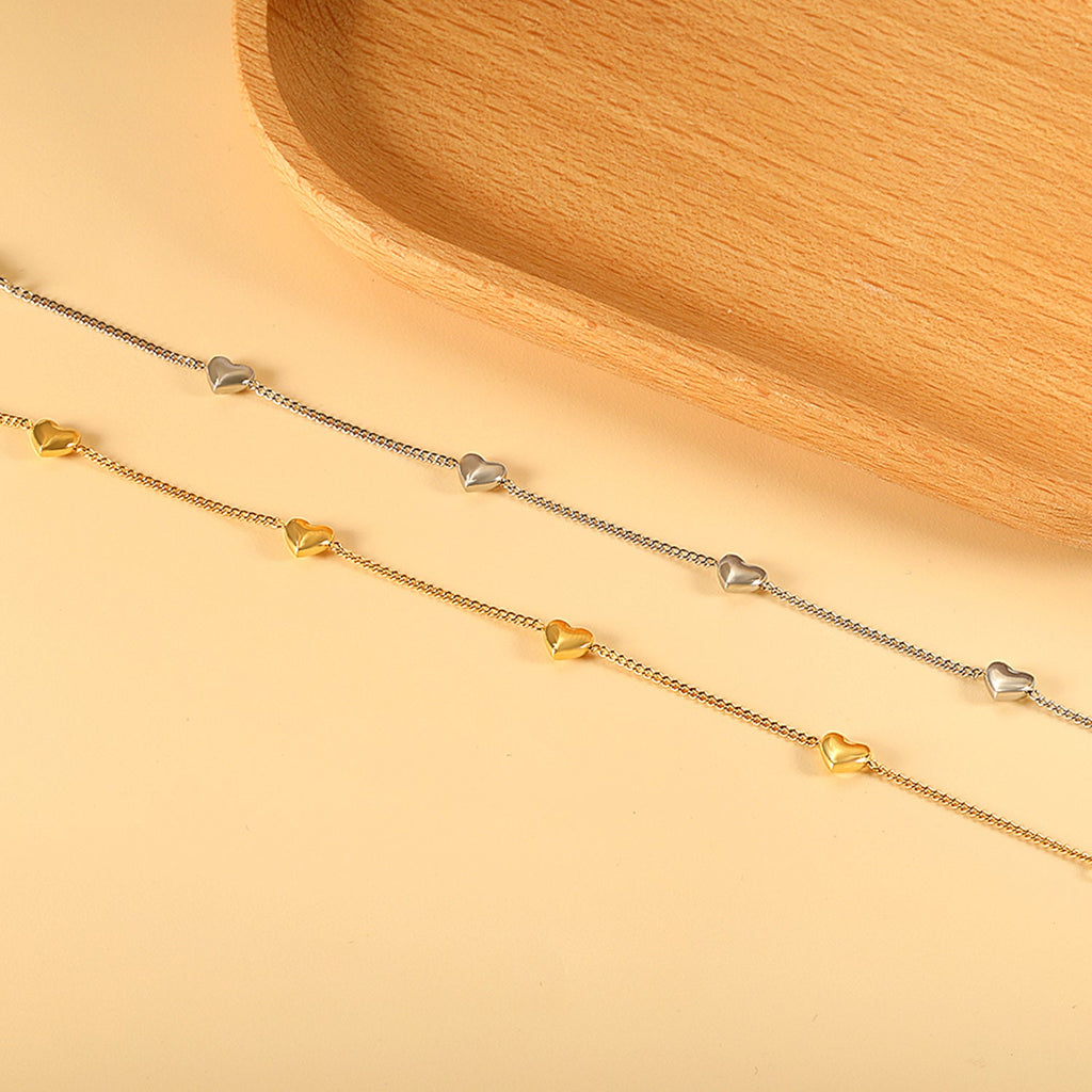 Bracelet Cœur Pêche 18+5cm