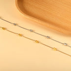 Bracelet Cœur Pêche 18+5cm