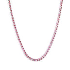 Oval Multicolor Diamond Clasp Necklace