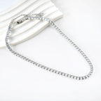 Oval Multicolor Diamond Clasp Necklace