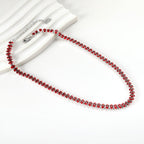 Oval Multicolor Diamond Clasp Necklace