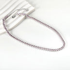 Oval Multicolor Diamond Clasp Necklace