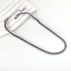 Oval Multicolor Diamond Clasp Necklace