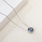 Ronde veelkleurige opaal hanger ketting