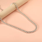 Oval Multicolor Diamond Clasp Necklace