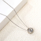 Ronde veelkleurige opaal hanger ketting