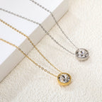 Ronde veelkleurige opaal hanger ketting