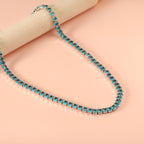 Oval Multicolor Diamond Clasp Necklace