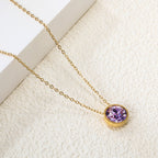 Ronde veelkleurige opaal hanger ketting