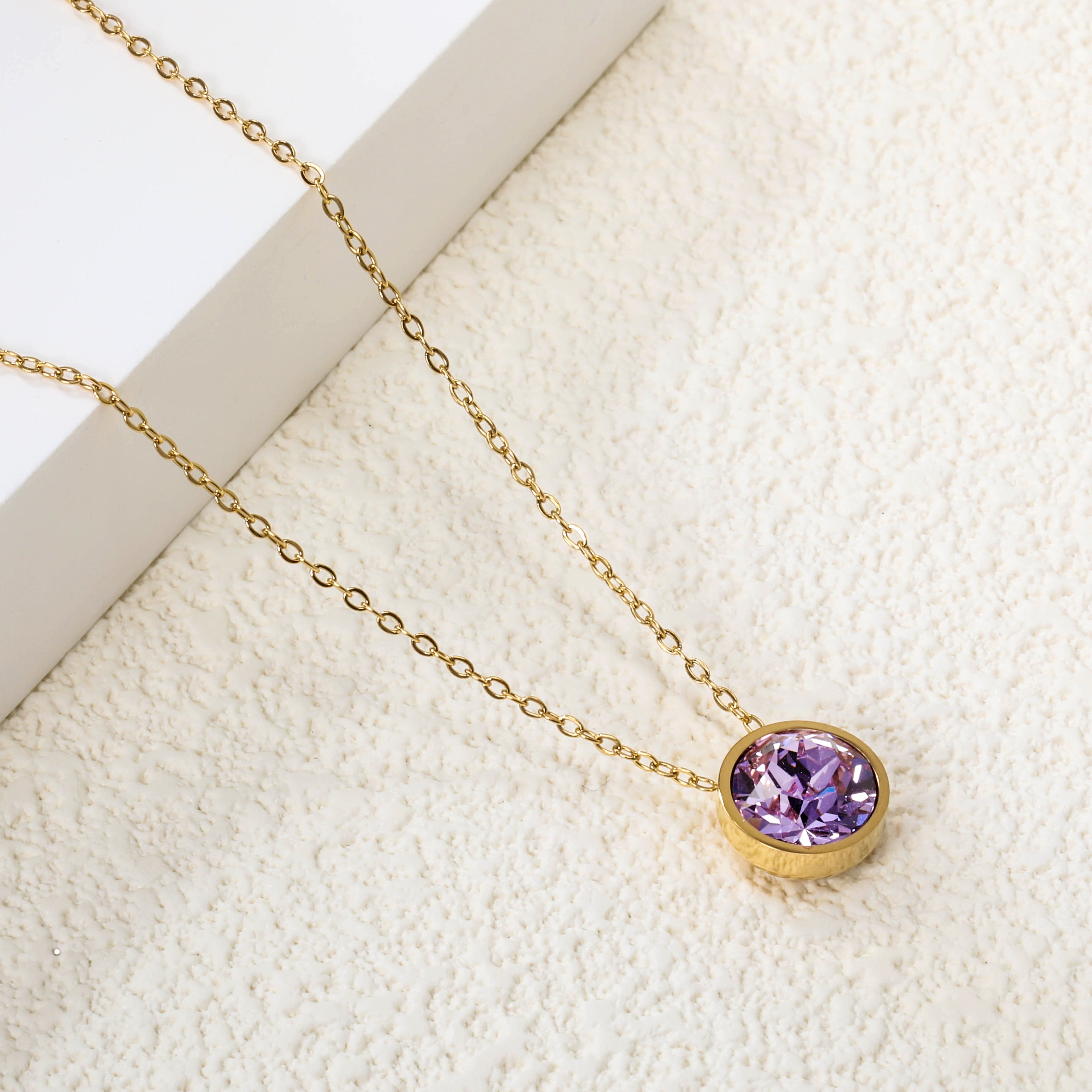 Ronde veelkleurige opaal hanger ketting