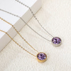 Ronde veelkleurige opaal hanger ketting