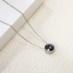 Ronde veelkleurige opaal hanger ketting