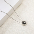 Ronde veelkleurige opaal hanger ketting