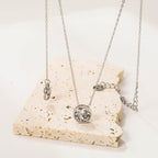 Ronde veelkleurige opaal hanger ketting