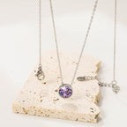 Ronde veelkleurige opaal hanger ketting