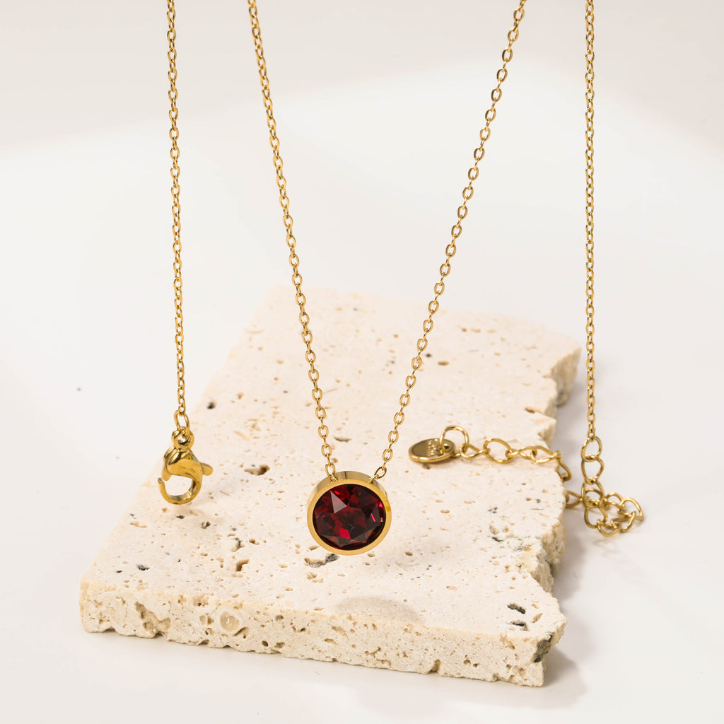 Ronde veelkleurige opaal hanger ketting