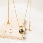 Ronde veelkleurige opaal hanger ketting